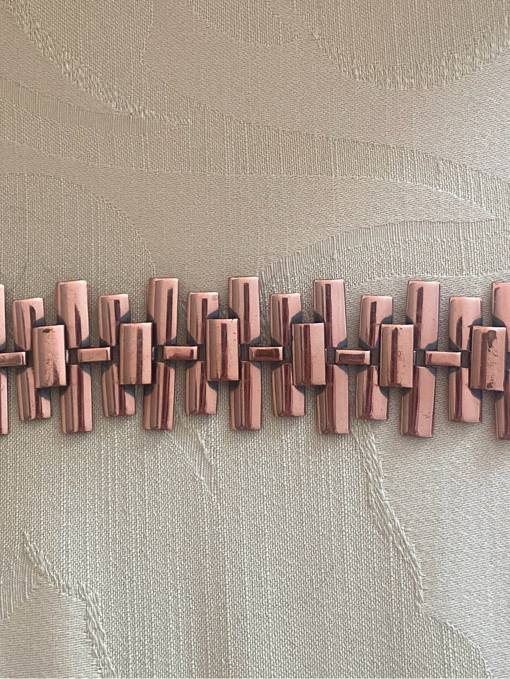 MCM Renoir Copper Geometric Bracelet 7”